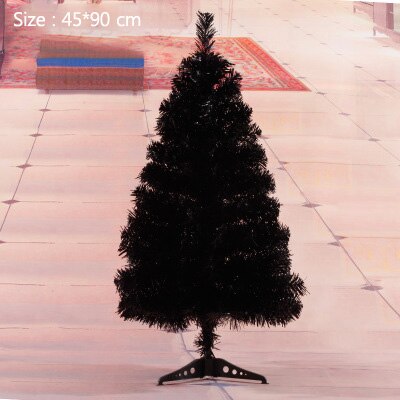 Strongwell 60/90cm sort mini kunstige juletræspynt familie juledekoration hjem fest hjem dekor bryllup: 90cm