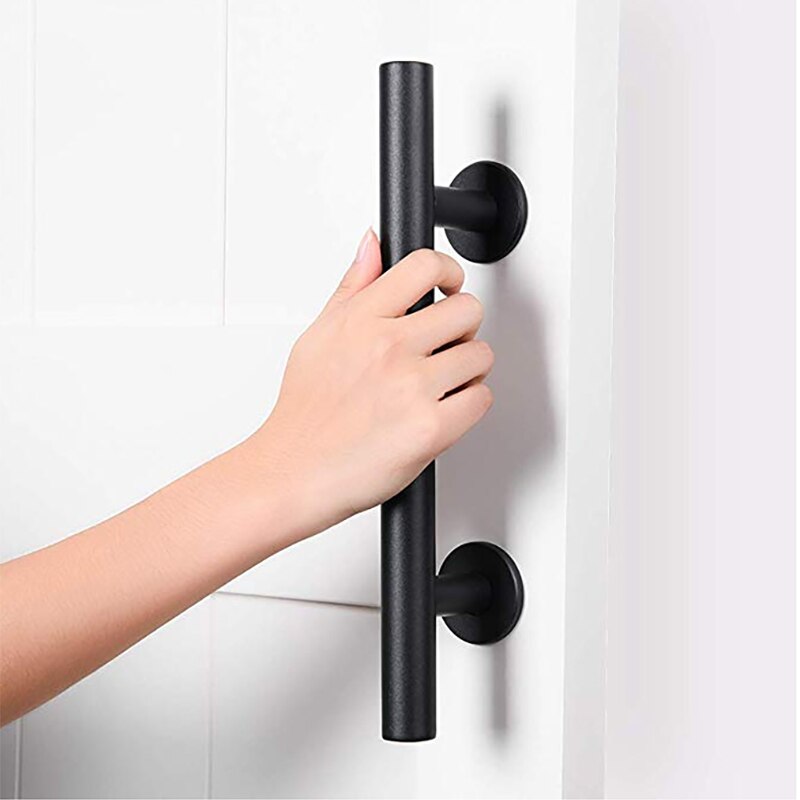 Barn Door Black Double-sided Sliding Door Sliding Door Round Dark Glas Hand Modern Minimalist Cabinet Handle Door Handle