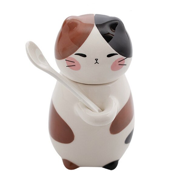 12 Styles Cute Cat Ceramic Mug Hand Painted 3D Mugs With Handle Coffee Tea Milk Breakfast Cups Nice: 10