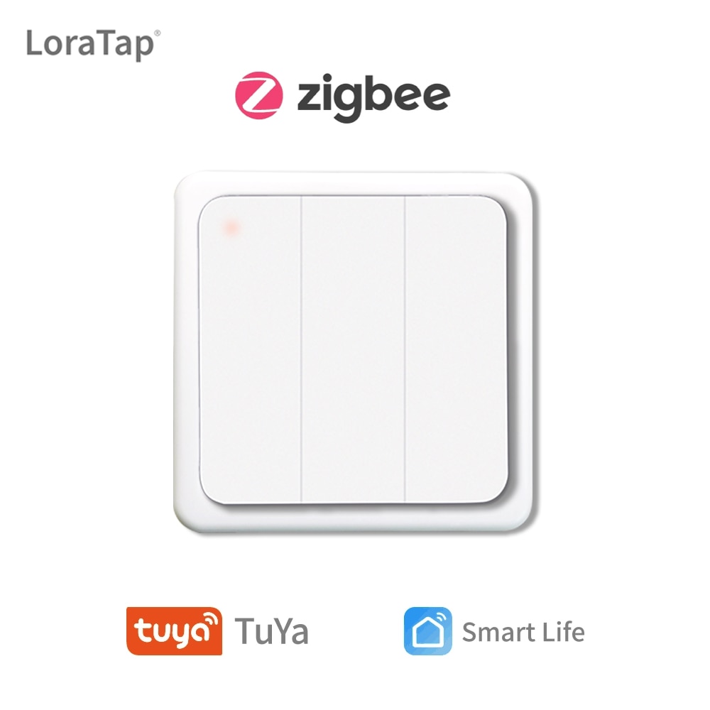 Tuya Smart Life ZigBee Wireless Wall Switch 3 Gangs Remote Portable Tuya Zigbee Gateway Required No limit to Control Home Device