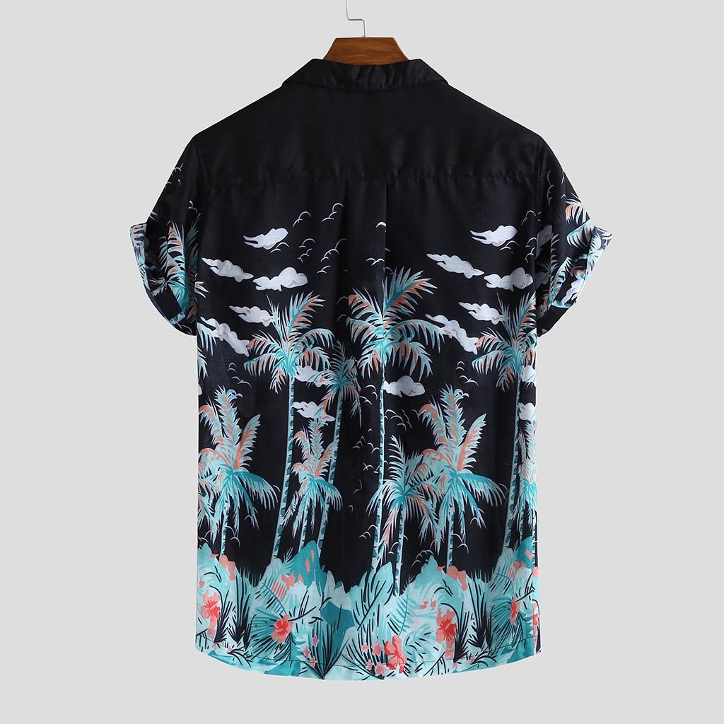Camisas a la para hombre, blusa para hombre, ropa de playa suelta hawaiana con estampado de otoño, botones de manga corta de algodón para trabajo informal, camiseta para hombre
