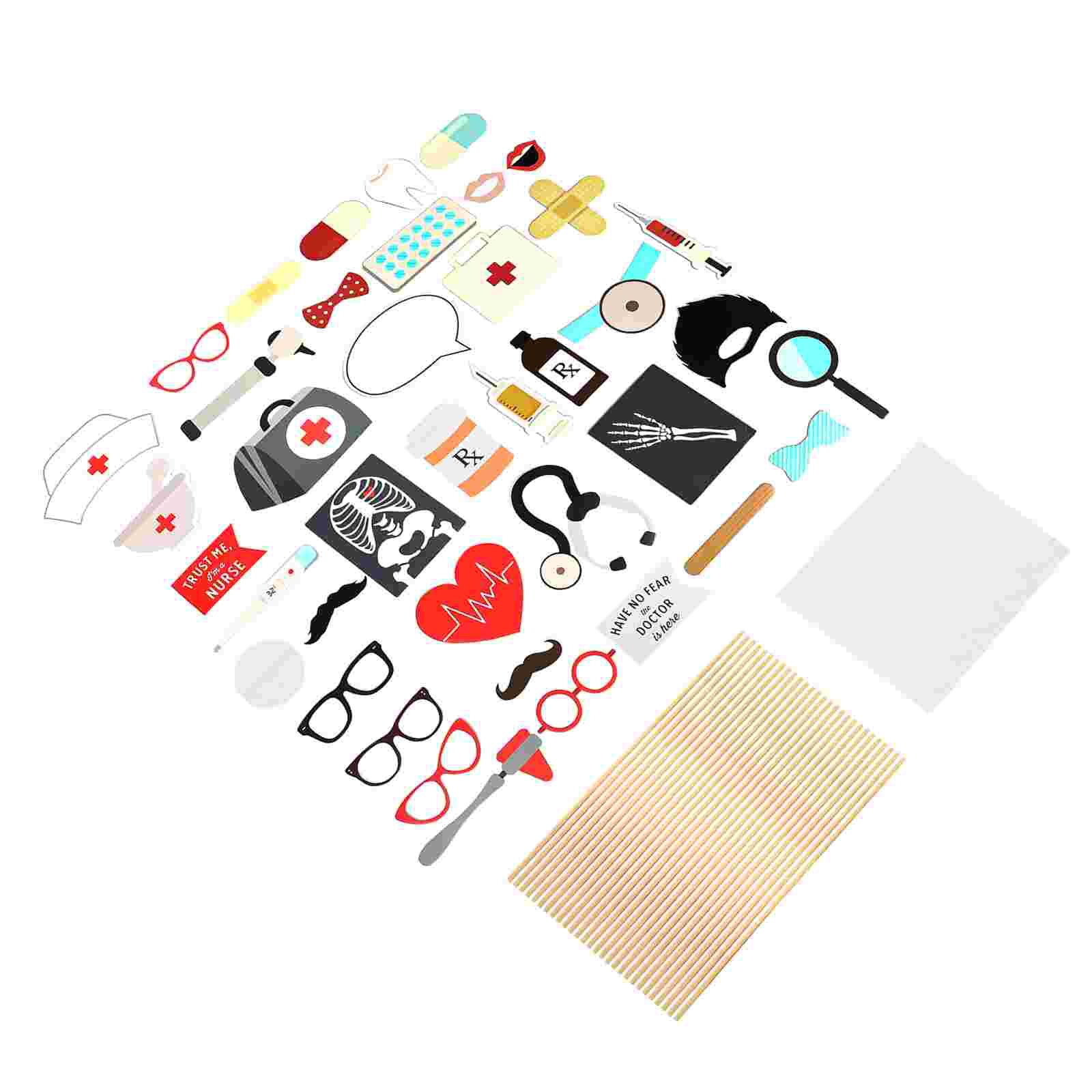 38pcs Photo Props Photography Party Supplies Accessories for Graduation