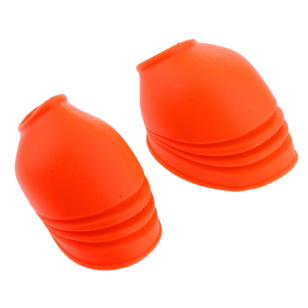 Universal Rubber Protectors Motorcycle Motocross Dirt Bike Foot Peg Covers: Orange