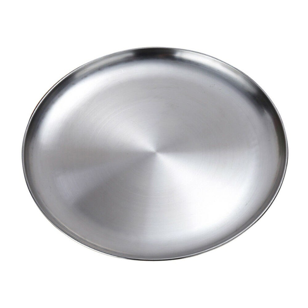 Rostfritt stål platt tallrik isolerad tjock buffé tallrik för bbq tallrik tallrikar kökstillbehör