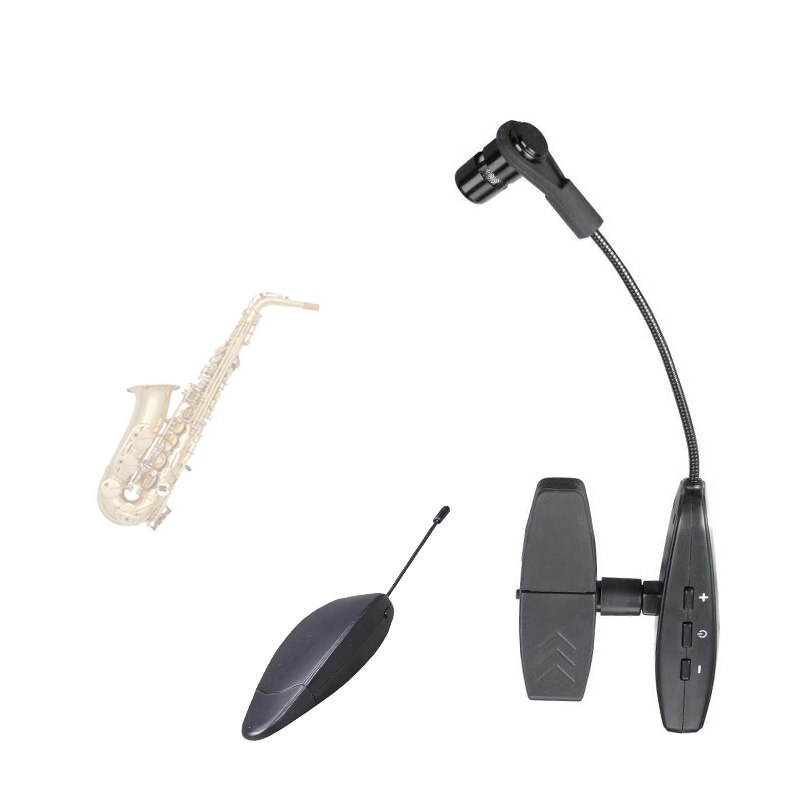 Professionele Uhf Draad-Minder Saxofoon Microfoon Messing Instrument Microfoon Voor Sax Franse Hoorn Trompet Trombone Klarinet