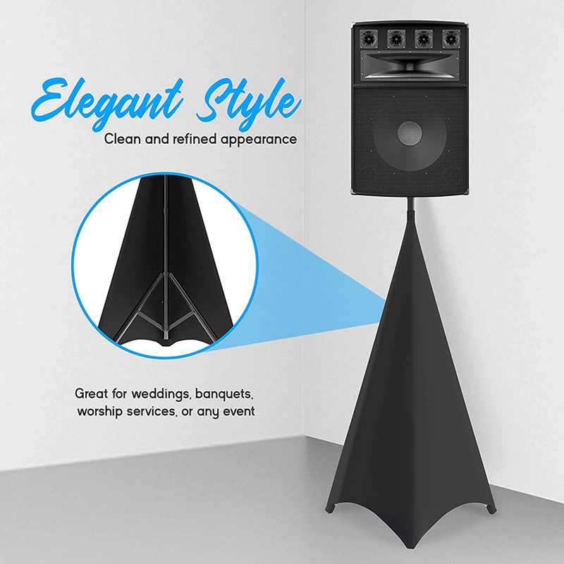 Universal dj light speaker stand nederdel stativ scrim cover med strækbart polyester materiale