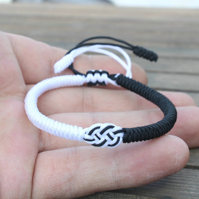 handgefertigt Geflochtene Schnur Armbinde Paar Glück Nationalen Stil Konzentrischen Knoten Charme Armbänder für Frauen Männer Freundschaft Schmuck