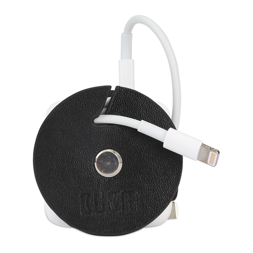 Bubm læder oplader vikling enhed powerplay kabel arrangør strømforsyning organisator til macbook pro, macbook luft strømadapter: Default Title