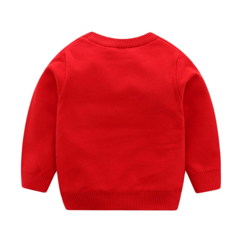 Children Boy Girl Winter Thickened Warm Santa Christmas Sweater Tree Print Knitted Sweaters