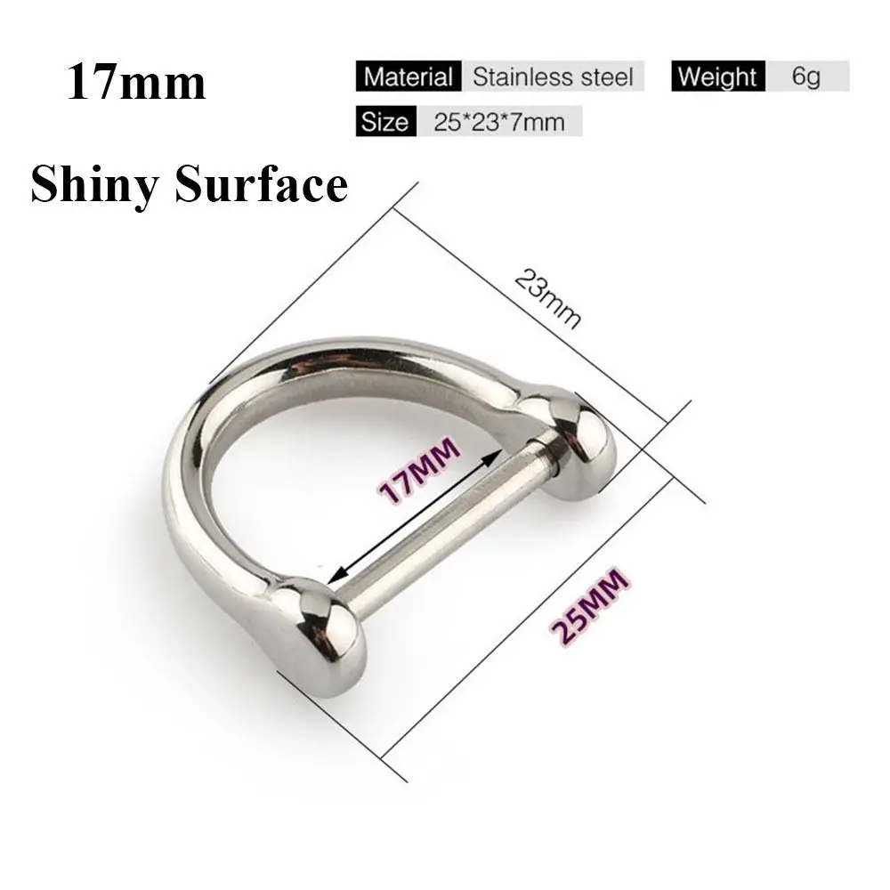 9/13/17/21Mm Massief Roestvrij Staal Karabijnhaak D Strik Nietjes Beugel Fob Sleutelhanger Sleutelhanger Haak Schroefverbinding Gespen: Black