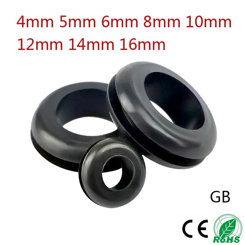10 stücke Gummitülle 10/12mm Blindloch Verdrahtung Kabel Dichtung Gummi Dichtung Sortiment einstellen Für Schützt Draht kabel Hardware--Werkzeug