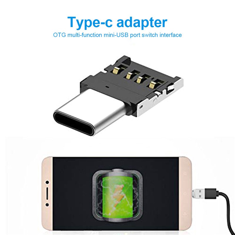 Adaptador tipo C OTG multifunción interfaz USB A Adaptador tipo C interfaz de microtransferencia para Cables de datos lector de tarjetas