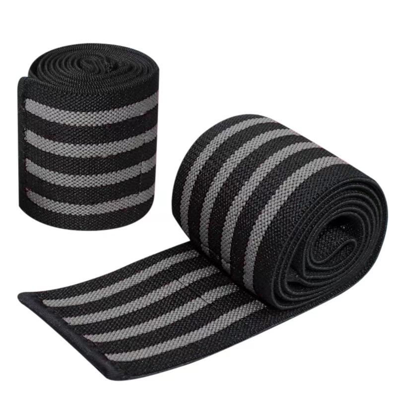 1 styck lindningsbara kompressionssportremmar armbågsskydd fitness tyngdlyftningsutrustning skyddsutrustning: Ljusgrå