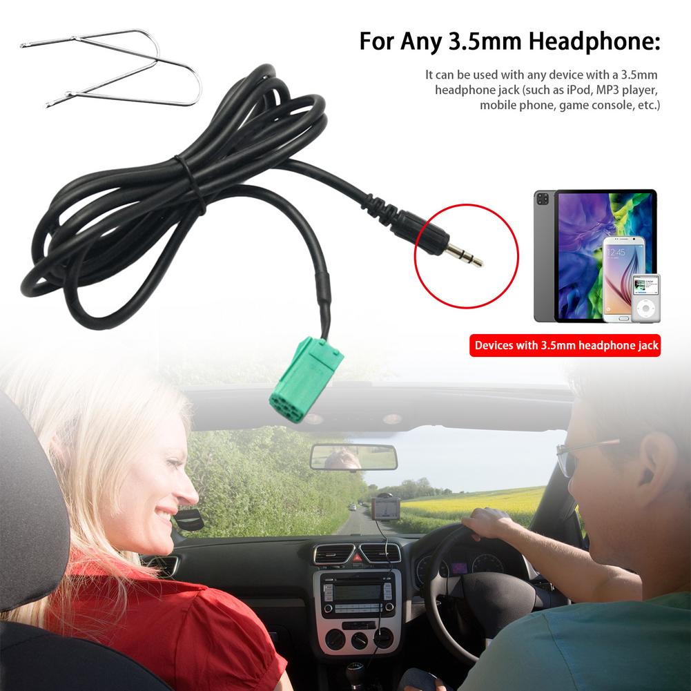 Mit Zwei Radio Schlüssel Radio Aux Kabel 3,5mm Audio- Eingang Draht für Renault Clio Espace Kangoo Megane szenisch Trafic twingo 2005