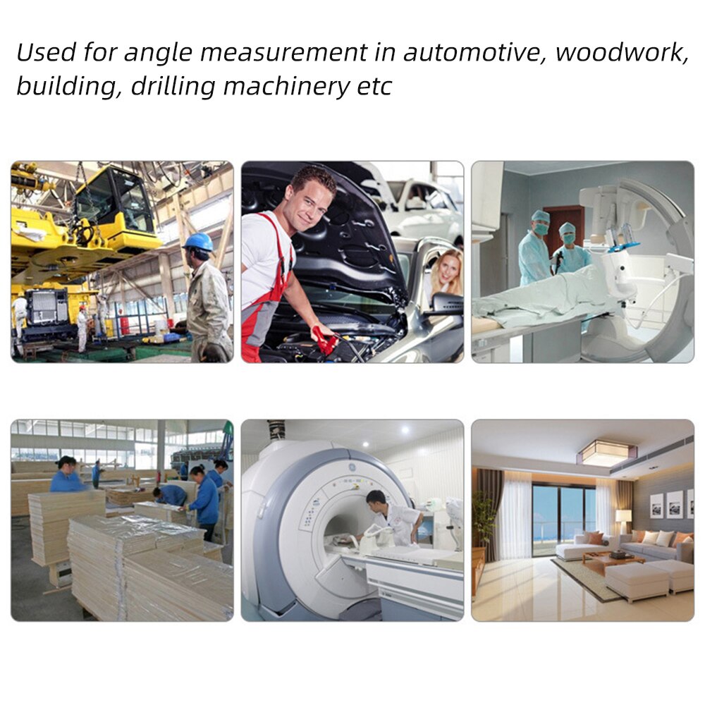 1PCs Mini Digital LCD Box Inclinometer Digital Box Gauge Meter With Magnets