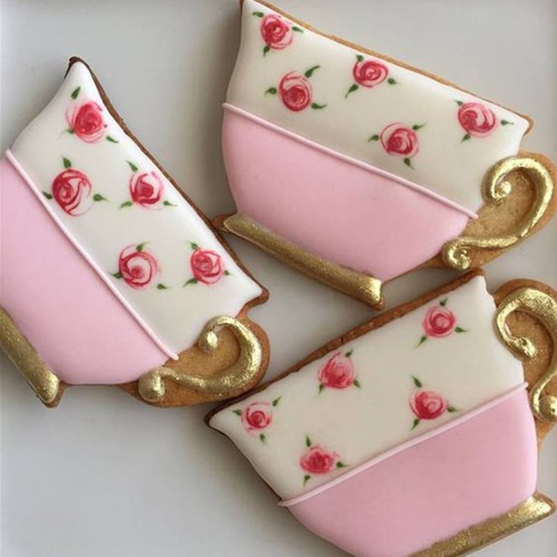 KENIAO Tea Party Cup Cookie Cutter - 9 x 6.2 CM - Biscuit Fondant Bread Pastry Sandwich Mold- Stainless Steel