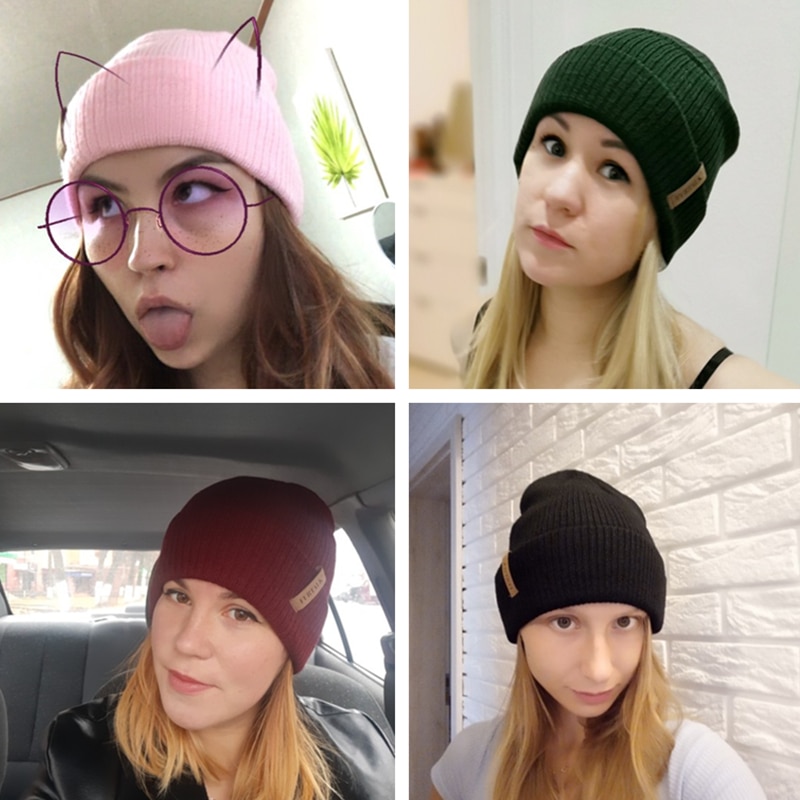 Furtalk uld beanie hat til kvinder vinter forår strikket motorhjelm hatte til kvinder strømpe cap kvindelige piger skullies beanies
