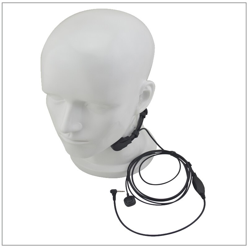 Casque micro gorge 2 fils à usage moyen avec Tube acoustique à Air et doigt PTT 1 broche MT pour Motorola MR355R TLKR T7 FV200R T5420