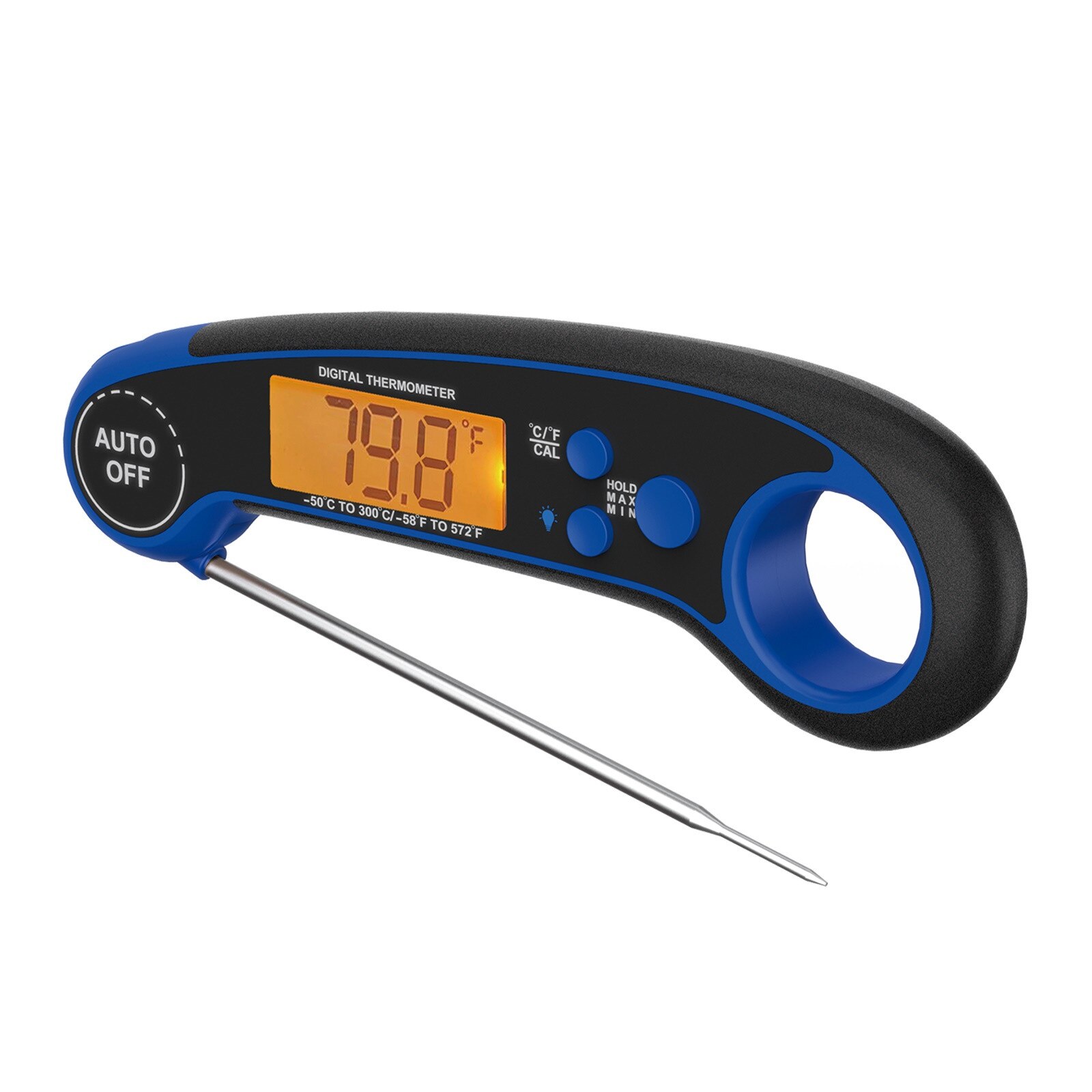 A digital meat thermometer long probe cooking kitchen barbecue milk liquid oven instrument homemade food temperature sensor: F