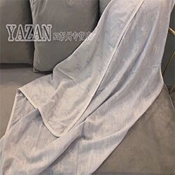 Yazan voksen- og børnetæppe sommer sengesofa er lavet  of 100%  bomulds super blød med 2 lag gaze 120*150: Gyngehest blå