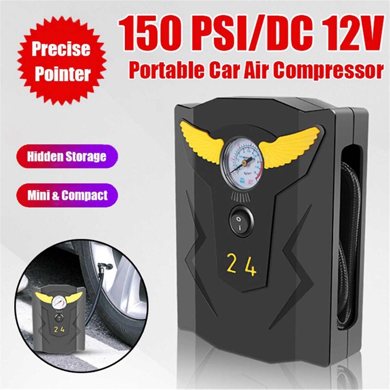 Autoband Inflator 12V Digitale Band Opblaasbare Pomp Auto Air Compressor 150 Psi Auto Luchtpomp Voor Auto Wiel banden