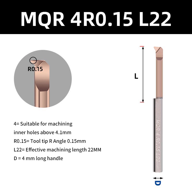 KaKarot MQR cortador de perforación para taladrado carburo recubierto Mini herramienta de torneado de torno interno copia de aleación de acero de tungsteno de agujero pequeño
