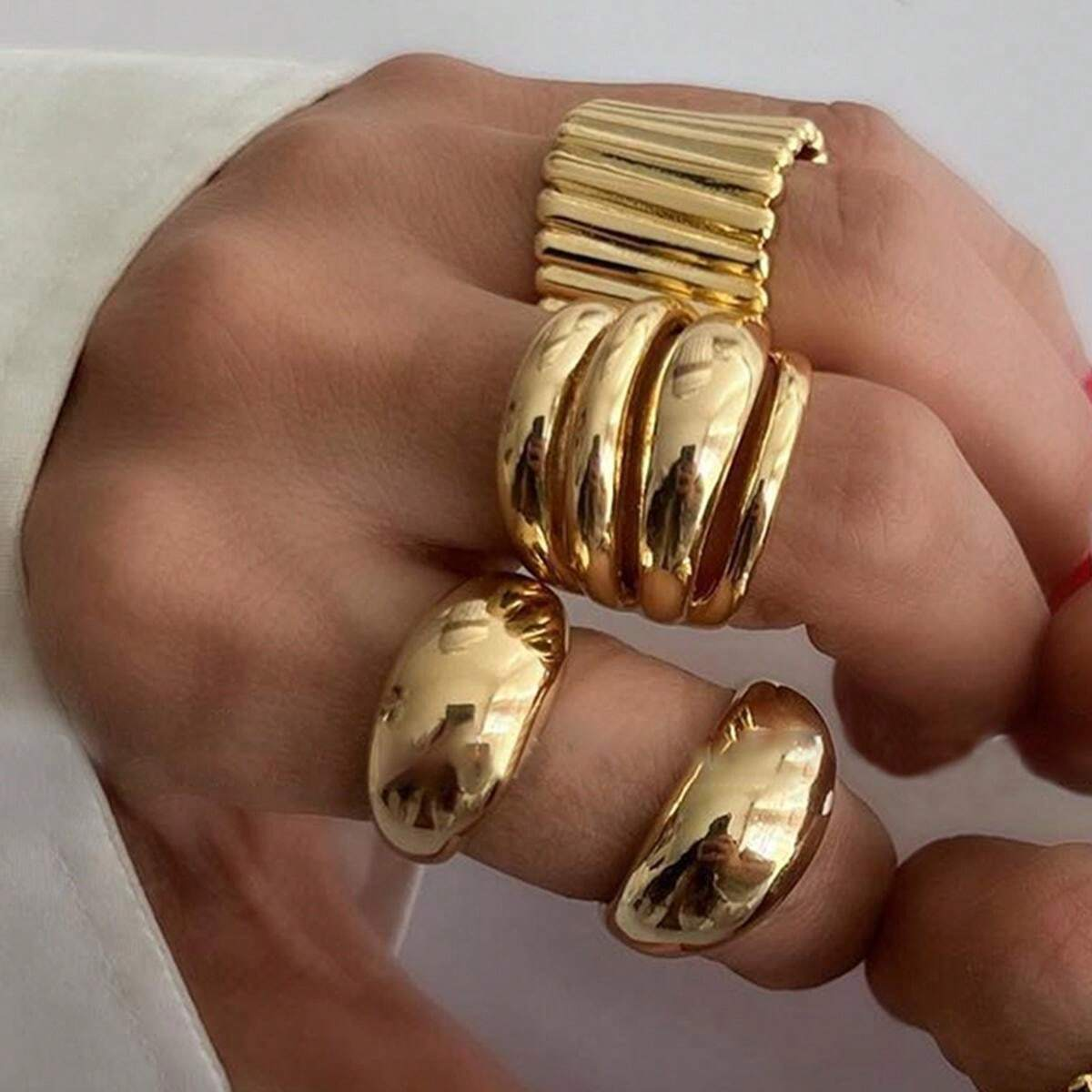 8 pçs conjunto minimalista exagerado ondulação ass... – Grandado, image size:1200x1200