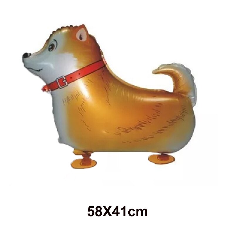Walking Animal Helium Balloon Dog Panda Tiger Lion Pig Puppy Dinosaur Foil Ballon Happy Birthday Decor Baby shower Toy Air Globo