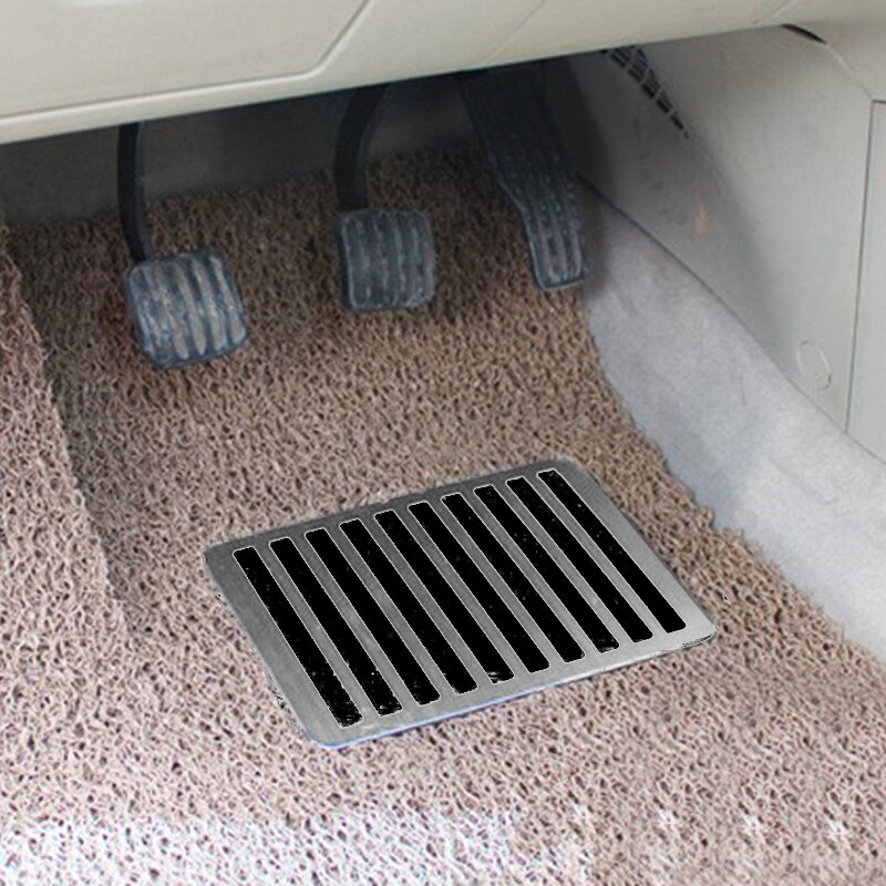 Steel Plate Pad Carpet Stainless Waterproof Universal Driver Car Side Interior Floor Mat Patch Pedal