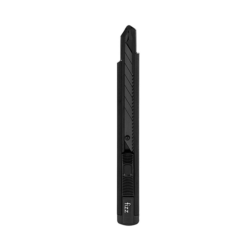 Fizz Stationery Scissors With Scale Paper Cutting Safe Rounded Stainless Steel Art Scissors Stationery Paper Cutter For Office: Black