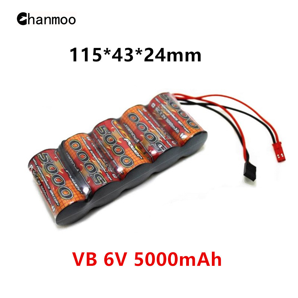 VB Power 1600mAh 6V 2/3A 6V 5000mAh NI-MH Rechargeable Battery Gasoline Receiver Battery Pack for 1/8 1/5 RC Car HPI BAJA Parts