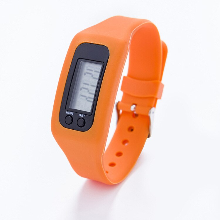 Running Pedometer M3 Plus Blood Pressure Monitor Heart Rate Fitness Tracker Smart Bracelet Step Counter Waterproof Pedometers: Orange LCD Pedometer
