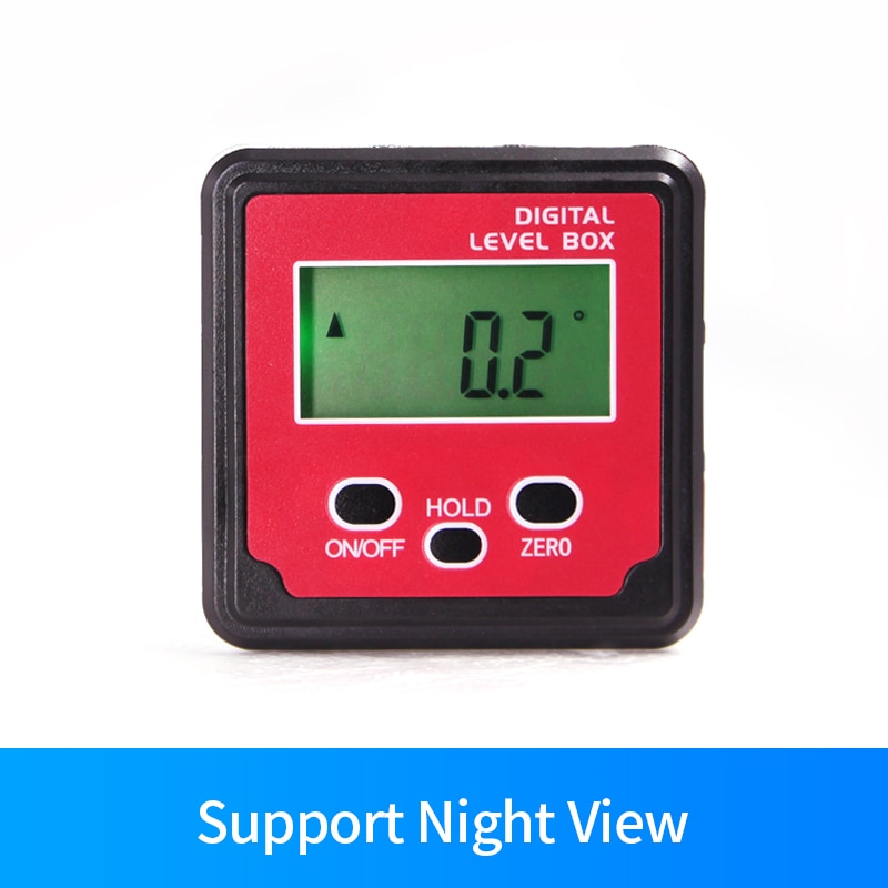 WTTilt1 Mini Digital Protractor Inclinometer, Back light Electronic Level bevel Box, Magnetic Base Measuring Instrument Tool