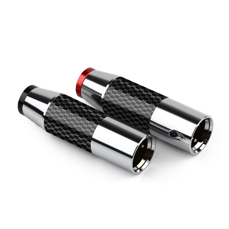 Mélangeur de Microphone XLR à 4 broches, en acier inoxydable, en Fiber de carbone, adaptateur mâle, amplificateur Balance, prise Audio