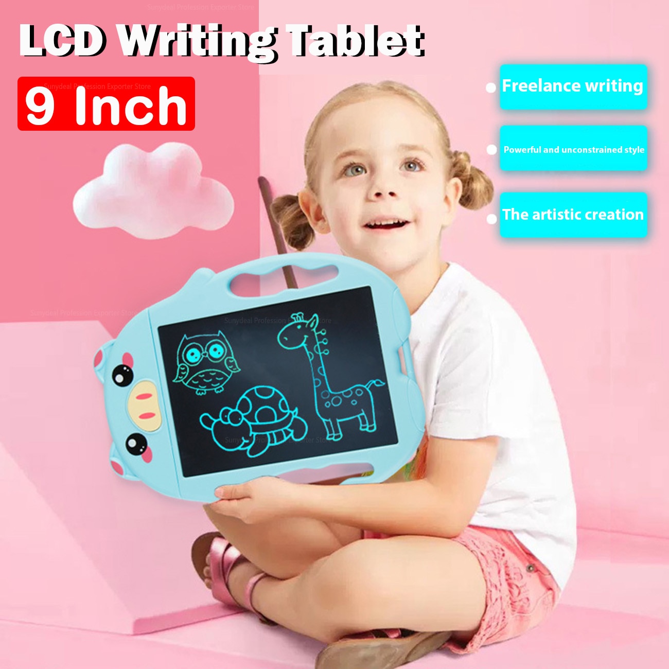 LCD Writing Tablet 9Inch Electronic Writing Doodle Board Drawing Board Smart Paper Drawing Tablet Birthday Educational Toy