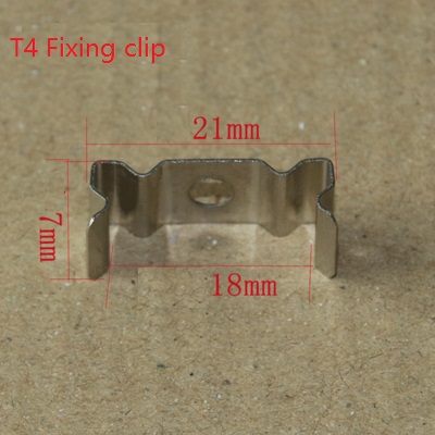 Camal 5pcs/lot Chrome T4/T5/T8 LED Fixing Clips / Tube Clips Light Lighting Accessories Fixed Clip Fixing Bracket Nickel Plating: Brown