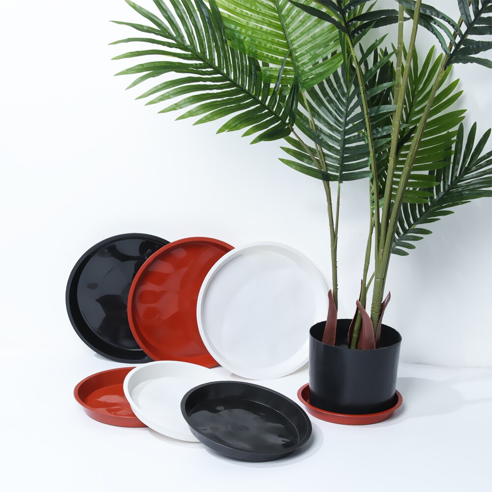 3Pcs Durable Kunststoff Pflanze Untertasse Heavy Duty Drip Trays Kunststoff Tray Untertassen Runde Blume Topf Indoor Outdoor Garten Zubehör