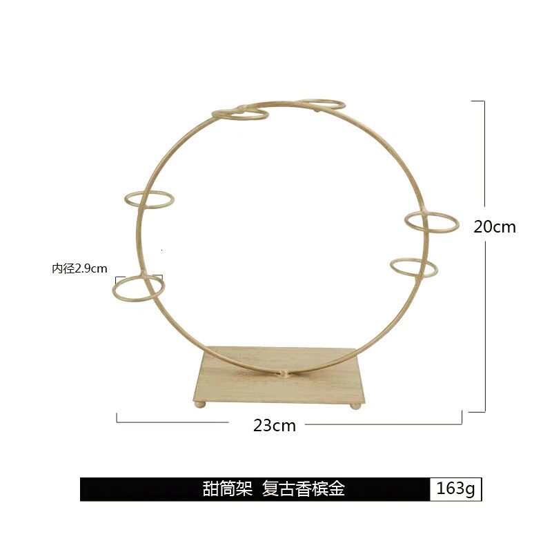 European champagne gold dessert table decoration wedding candlestick decoration birthday cake stands afternoon tea snack tray: 10