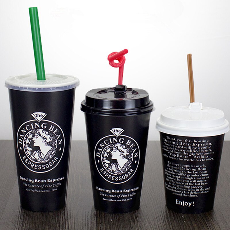 50 st amerikansk stil svart engångs kaffekopp fest bbq födelsedag eftermiddagste favorit dryck pappersmugg med lock