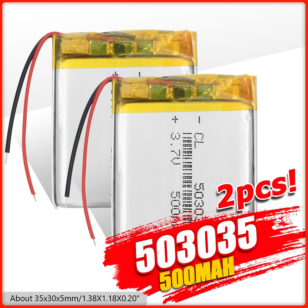 1/2/4 Stuks 503035 3.7V 500Mah Lithium Polymeer Batterij 3 7V Volt Li Po ion Lipo Oplaadbare Batterijen Voor Dvd Gps Navigatie