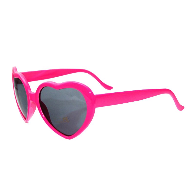 Love Heart Shaped Effects Glasses Watch The Lights Change to Heart Shape At Night Diffraction Glasses Women Sunglasses: Plum color
