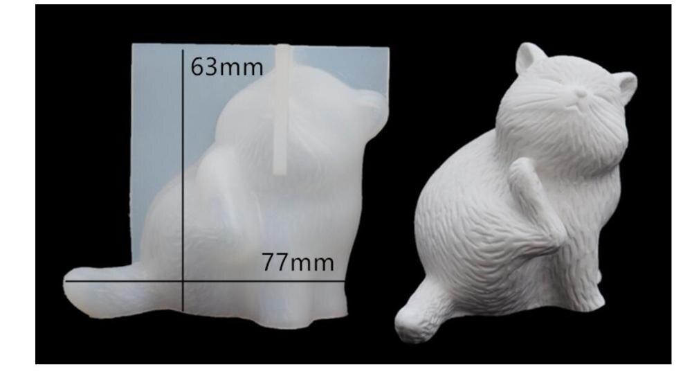 3D Cats Silicone Molds DIY Epoxy Resin Animal Decorations Resin Craft Jewelry Accessoreis Cute Cat Desktop Layout Mold: 4