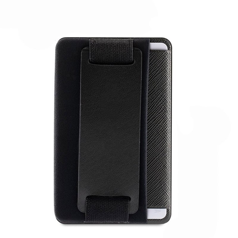 card holder Adhesive Sticker Mobile Phone Back Credit Card Holder Pouch For Cell Phone Support Card Case: 019 black