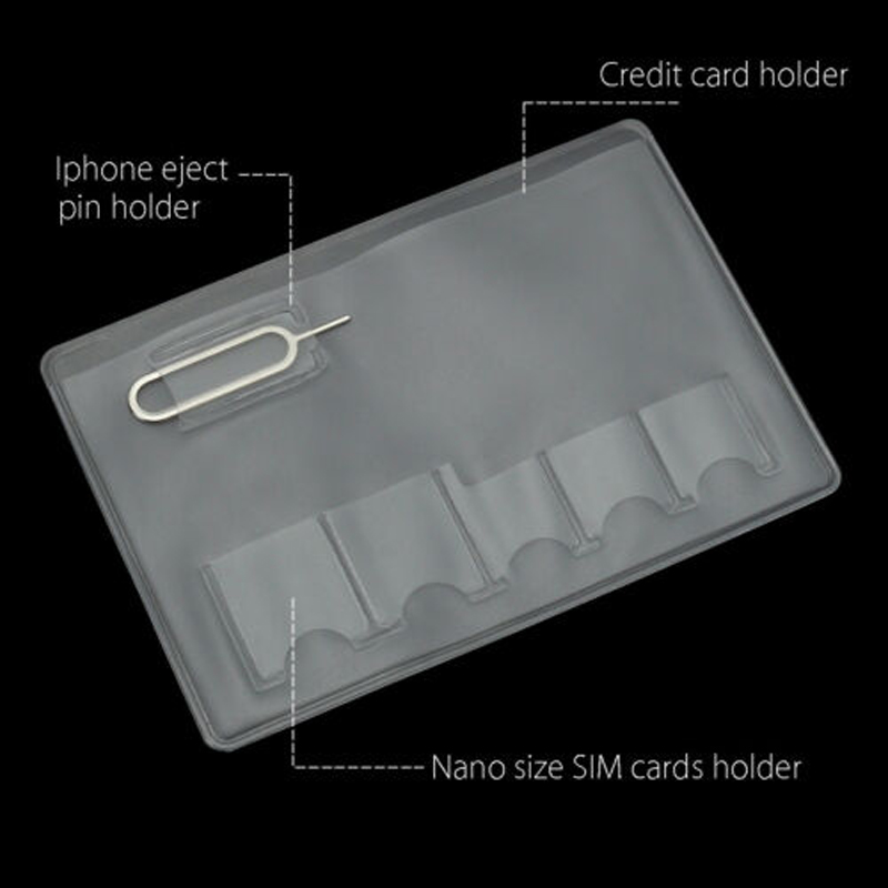 SIM Card Transparent Storage Bag Box Bank Cards Transportation Card Phone Card Needle Tool Collection Multi-Purpose Card-Holder
