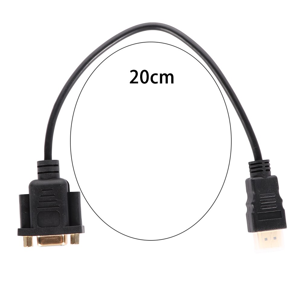 Pour décodeur HDTV 1080P HDMI-compatible mâle vers VGA D-SUB 15 broches femelle vidéo AV adaptateur câble de convertisseur