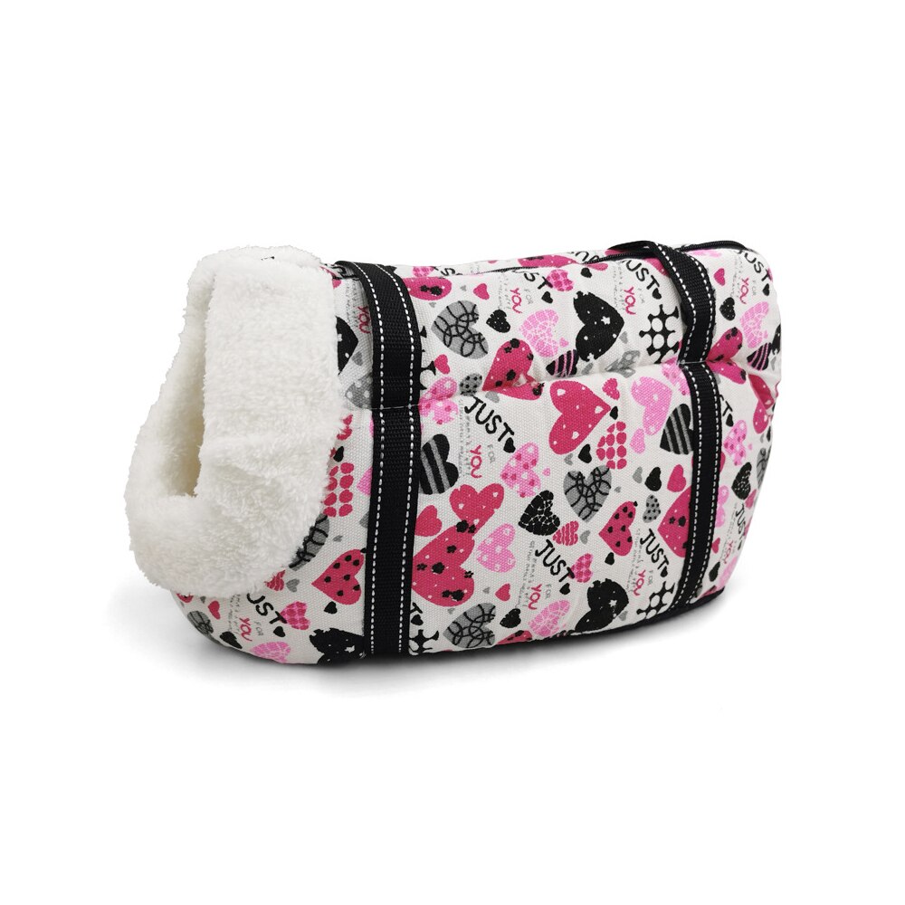 Classic Pet Carrier For Small Dogs Soft Puppy Cat Bags Backpack Outdoor Travel Kitten Sling Bag Chihuahua Pug Pet Accessories: Style A with fur / L 50 x 23 x 28 CM