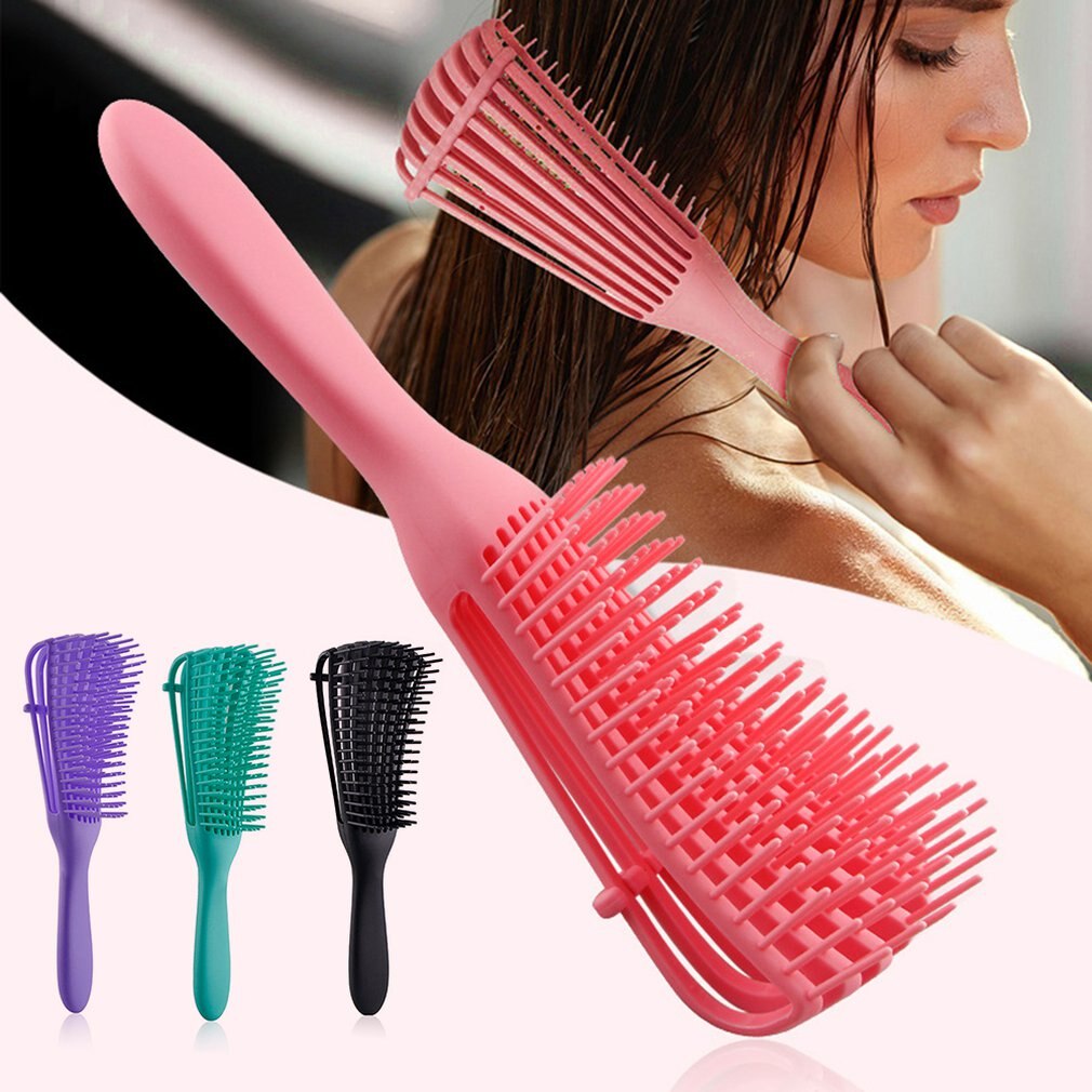 Peine para masaje del cuero cabelludo cepillo para el cabello para mujeres desenredar cepillo para el pelo Anti-lazo nudo cepillo de pelo tipo pulpo peine