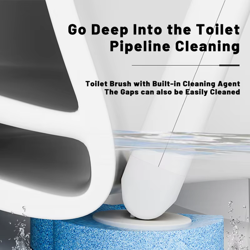 Limpiador de escobilla de baño desechable, Kit de limpieza de baño con mango largo, cabezal reemplazable, cepillo para inodoro, herramienta de accesorios para WC