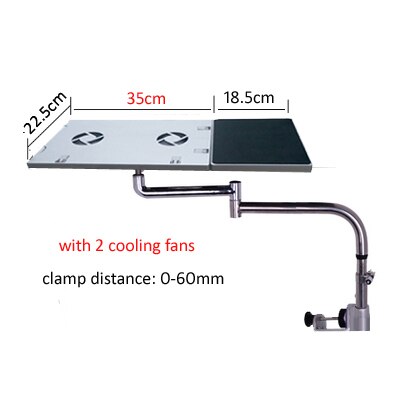 OK 071-soporte móvil para ordenador portátil, soporte ajustable para sofá, Monitor de ordenador, montaje y teclado, mesa giratoria para ordenador portátil: OK071 GREY