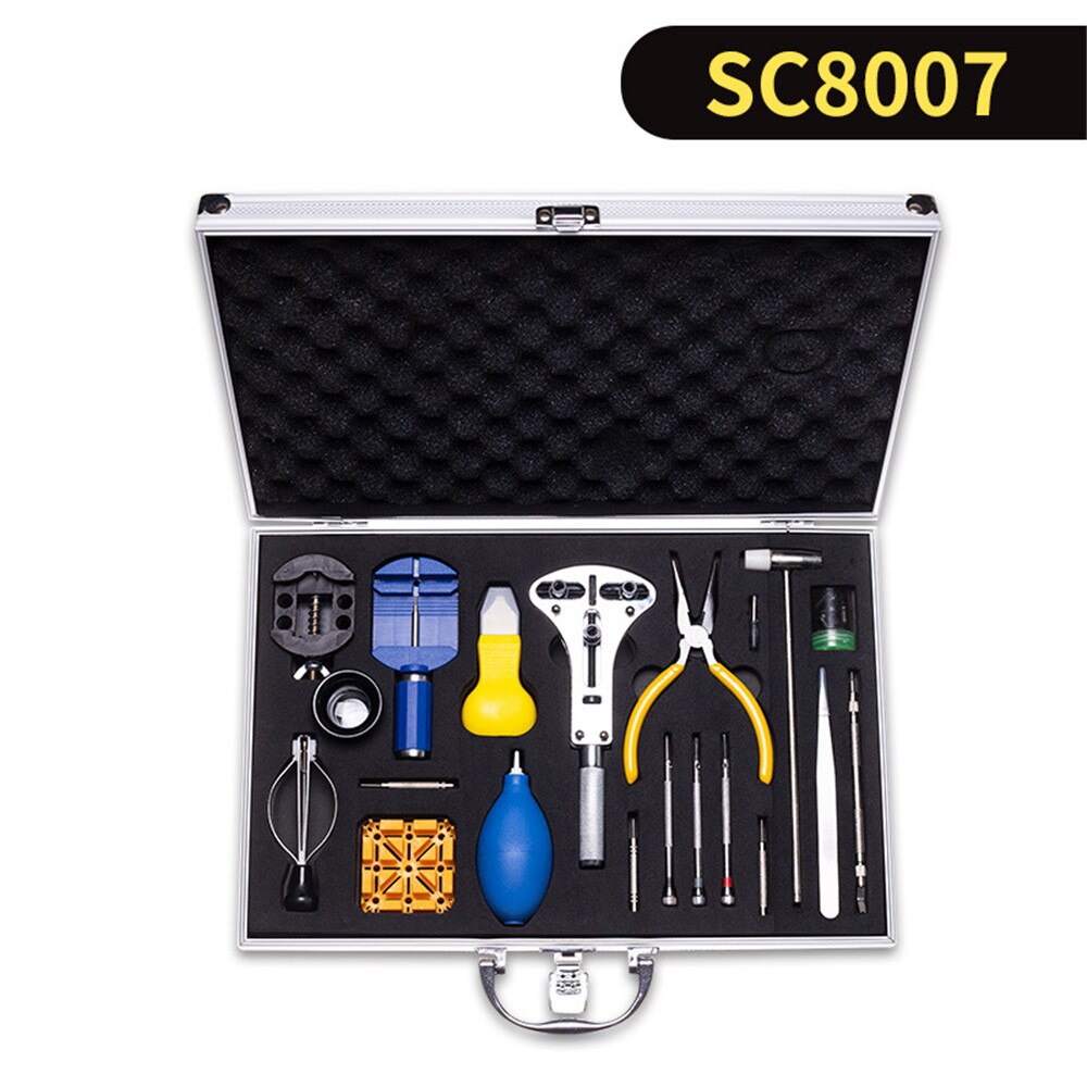 watch repair kit set watch repair tools combination tools for dismantle change battery open cover operation: SC8007 combo
